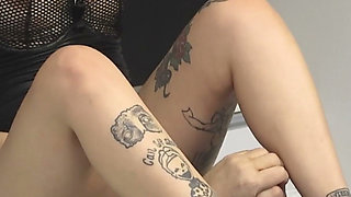 Devil Goddess in Foot Domination and Bondage Footjob