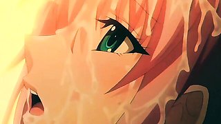 Anime beauty milks her chest then rides cowgirl and reverse after a titfuck