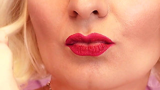 ASMR video: Latex nurse gloves. Doctor Santa girl teasing with smile and close ups. Arya Grander.