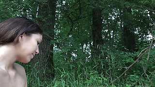 Outdoor Threesome with French Cock Sucking Sluts