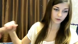 Homemade amateur blonde teen blowjob and cumshot