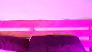 Chubby big tits shemale jerking her big cock