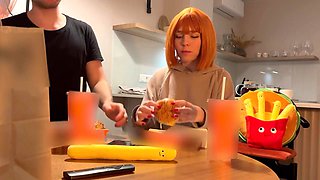 Aqua Ri Explores Young Mature Kitchen Love Passion