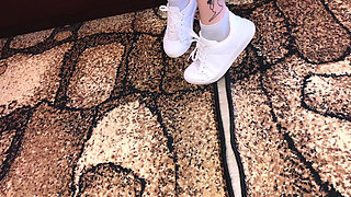 Foot Fetish Sneakers Sock and Bare Feetsfw