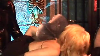 Stacey Saran and Leyla Black let a latex dude fuck them hard