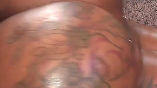 Curvy Black Slut with Saggy Massive Tits Rides BBC Monster and Gulps Drool