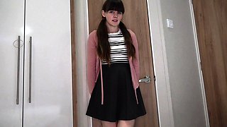 Pale amateur teen brunette Lynn Love