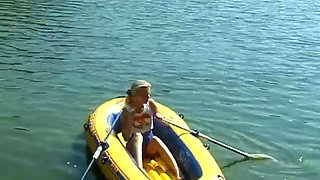 Debbie Masturbating in a Rubber Boat