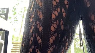 Amateur Jasmin stripping panties and masturbating