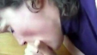 Mature French Amateur Gives a Quick Blowjob During Break