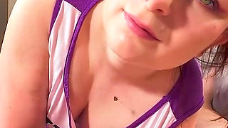 POV My Hot Wife in Cheerleader Dress Fucked and Fed Two Loads of Cum