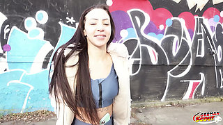 German Scout - Fat Cock Anal Sex at Pick up Casting for Skinny Latina Giih Spanic