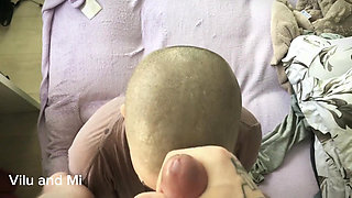 Spit and Cum on Vilu Vidish's Hair