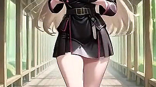 Blonde Valkyrie's Undressing Moment, That Great-slit Black Uniform Is Insane!