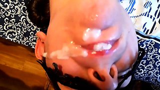 Hot Amateur Girl Plays with Vibrator, Gives BJ, Gets Facial