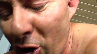 German mature blonde fucked at street casting
