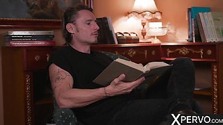 Engaging Marcello Bravo and Kama Oxi at big cock clip