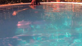 Sabrina Deep Underwater Pool Tease and Dildo Masturbation -