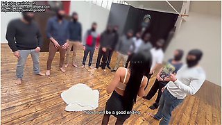 Giant Bukkake - She Swallows The Sperm Of More Than 15 Guys Who Use Her As A Cum Receptacle - Angela Doll