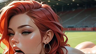 Kelly on the football court (PleasureSex16)