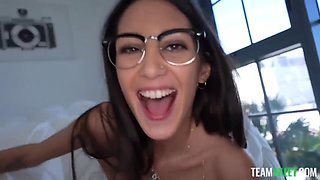 Brunette Deep-Throats POV Facial