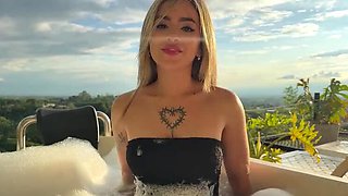 Nath Gomez Public Jacuzzi Fuck with Stranger - Blonde Teen Latina Blowjob & Doggy Style