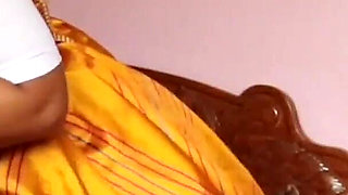 Soth Indian Tamil Housewife in White Blouse and Saree Giving Handjob Riding Dick and Ask for Rough Fast Doggy Fuck