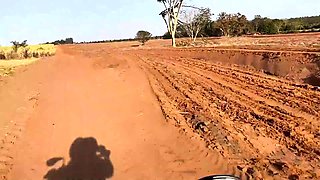 Naughty married nymph meets gym mate, romps in woods. Milk