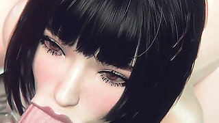 Eve Stellar Blade Full Nude Sloppy Blowjob with Moans - 3D Animation