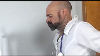 First Time Fake Doctor Exam! Stepmom Helps Teen Stepdaughter in Hospital Taboo