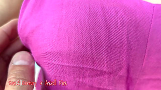Submissive and dominant blonde Axell serves a big handsome man's dick. Cock fetish.Fuck rings handjob.Antistress massage