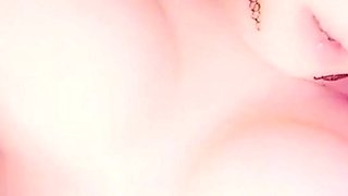 Sweet beauty masturbating on webcam close up