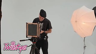 Twistys - Aidra Fox and charlotte sins turn a make-up mishap into steamy lezzie fun in the dressing room