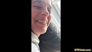 DTFsluts - Abbie Maley needs help stretching her ass