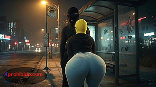 Curvy Woman with Huge Ass Twerking for Her Partner