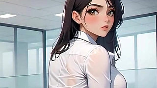 Waifu Secretary POV - Latina & Colored Hair Office Close-Up Teasing (1m Teaser)