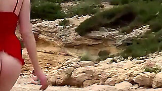 Blonde Teen Jessica Jensen goes to the Strange Guy on FKK Beach and gets Fucked