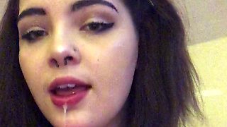 Busty brunette bitch with big boobs