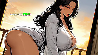 Horny Old Blonde Widow Fucks Hard with Gardener - Passionate Outdoor Sex - Ai Animation