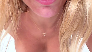 Blonde in Long Socks Feet Fetish Hairy Pussy Play Dirty Talk