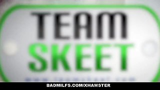 Badmilfs - step-mother instructs daughter how to cum