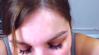 Hot Amateur Sucking Cock and Taking Cumshot Like a Pro