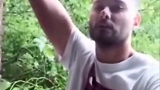 A Dude Is Jerking off in an Urban Exploration Setting and Gets Caught by a Blowjob Artist.