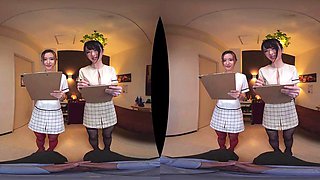 095-1: Cowgirl, Handjob  Japanese VR Porn