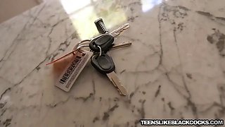 Teenie wifey cuckolds poor husband with mega hung big black cock stud