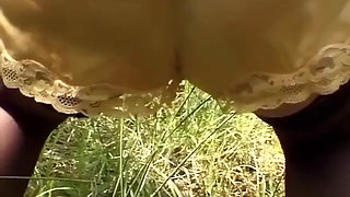 Lady in Outdoor Piss Pants
