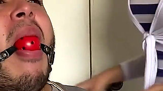 Humiliating Femdom Gag Punishment for Chubby Slave Boyfriend