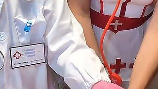 FFM Threesome - Doctor and Nurse Make Sick Patient Cum