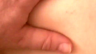 Busty brunette Bridgette Powell fucks her eager cock in her mouth and ass