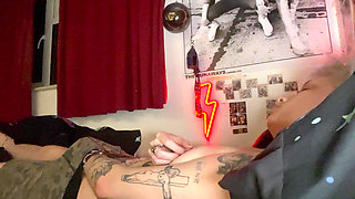 Glitterqueen1999 Edging Nipple Play Nipple Twisting Cumming Goth Tattoos Piercings